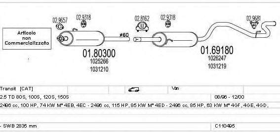 MTS C110495009096 Exhaust System